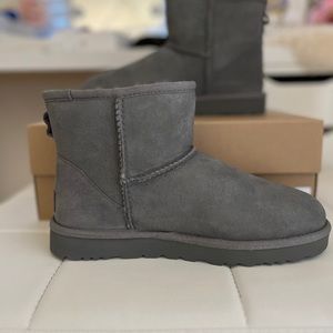 UGG Gray Classic Mini II Boot